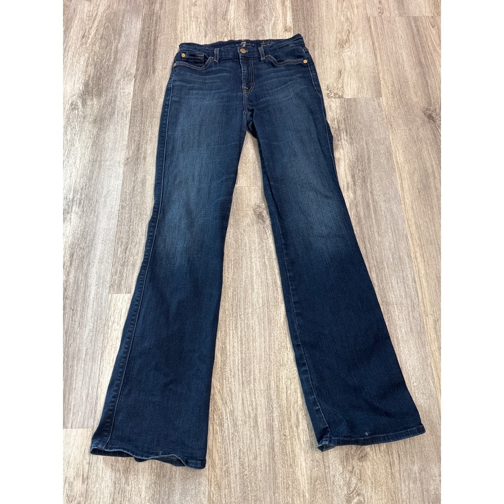 7 For All Mankind Karah Bootcut Jeans Dark Wash Short Inseam Size 29